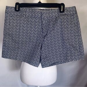 Banana Republic Hampton Shorts Navy & White Patterned Shorts Size 10‎